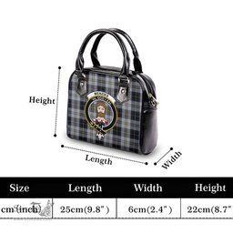 Scottish Menzies Black Dress Tartan Shoulder Handbags with Family Crest Scottish Plaid Tartan Plaid - ScotsTee - scotstee.com