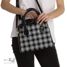 Scottish Menzies Black and White Tartan Shoulder Handbags Scottish Plaid Tartan Plaid - ScotsTee - scotstee.com