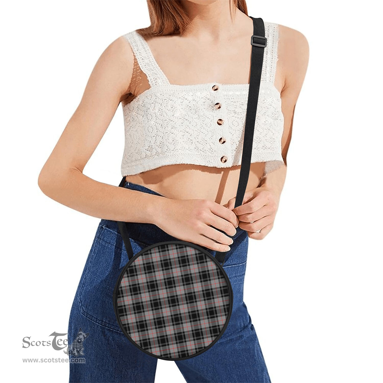 Scottish Moffat Modern Tartan Round Crossbody Bags - Round Purse Scottish Plaid Tartan Plaid - ScotsTee - scotstee.com
