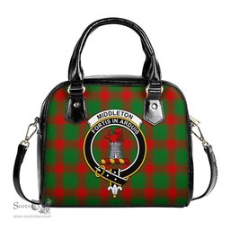 Scottish Middleton Modern Tartan Shoulder Handbags with Family Crest Scottish Plaid Tartan Plaid - ScotsTee - scotstee.com