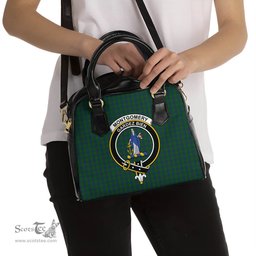 Scottish Montgomery Tartan Shoulder Handbags with Family Crest Scottish Plaid Tartan Plaid - ScotsTee - scotstee.com