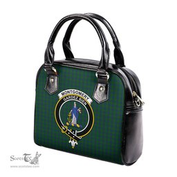 Scottish Montgomery Tartan Shoulder Handbags with Family Crest Scottish Plaid Tartan Plaid - ScotsTee - scotstee.com