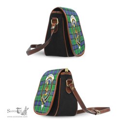 Scottish Monteith Tartan Saddle Crossbody Bag with Family Crest Scottish Plaid Tartan Plaid - ScotsTee - scotstee.com
