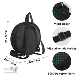 Scottish Mowat Tartan Round Crossbody Bags - Round Purse with Family Crest Scottish Plaid Tartan Plaid - ScotsTee - scotstee.com
