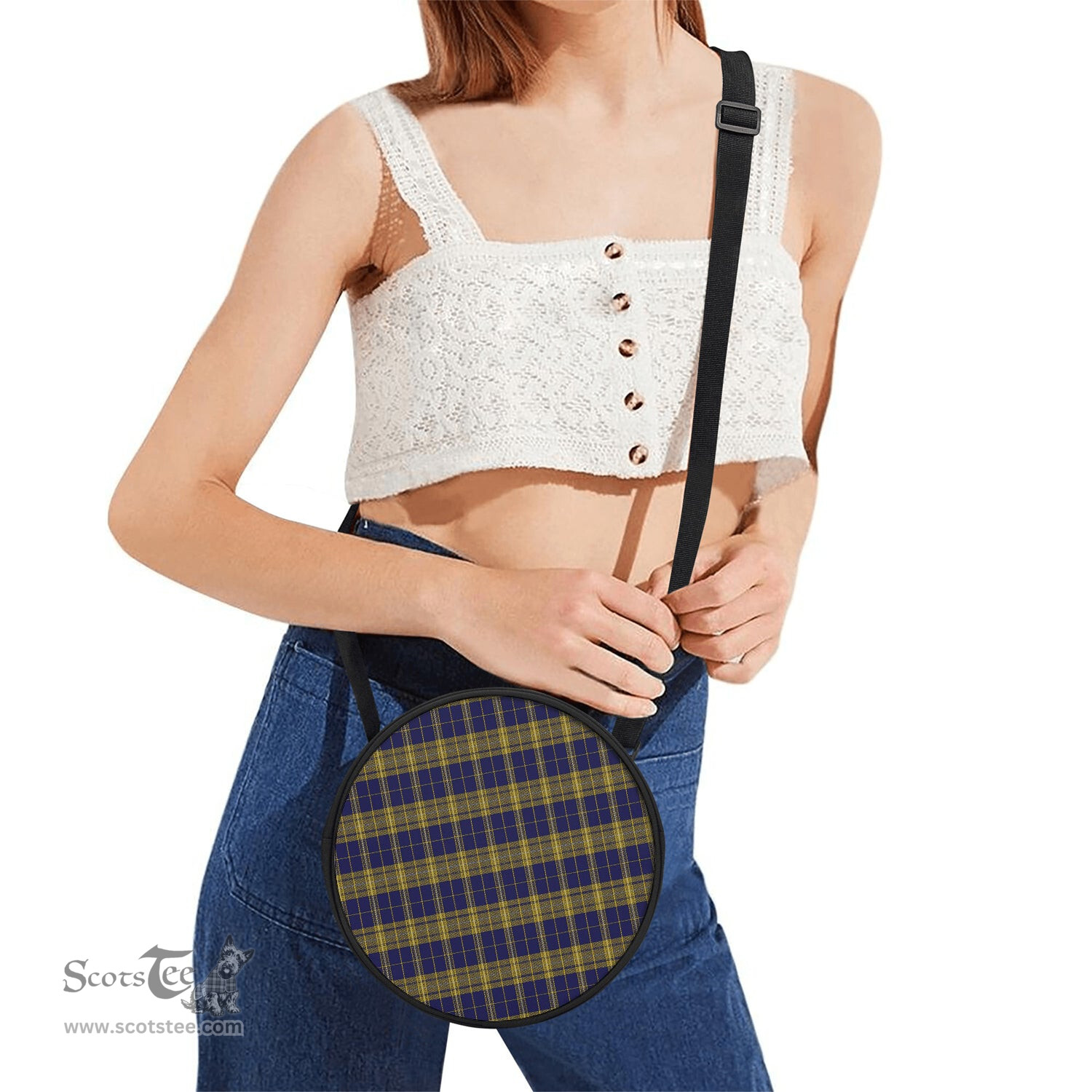Scottish Morris of Wales Tartan Round Crossbody Bags - Round Purse Scottish Plaid Tartan Plaid - ScotsTee - scotstee.com
