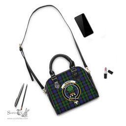 Scottish Mowat Tartan Shoulder Handbags with Family Crest Scottish Plaid Tartan Plaid - ScotsTee - scotstee.com