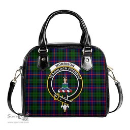 Scottish Morrison Modern Tartan Shoulder Handbags with Family Crest Scottish Plaid Tartan Plaid - ScotsTee - scotstee.com
