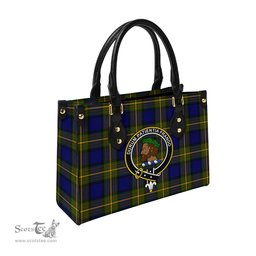 Scottish Moore Tartan Leather Bag for Women with Family Crest Scottish Plaid Tartan Plaid - ScotsTee - scotstee.com