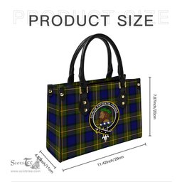 Scottish Moore Tartan Leather Bag for Women with Family Crest Scottish Plaid Tartan Plaid - ScotsTee - scotstee.com