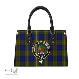 Scottish Moore Tartan Leather Bag for Women with Family Crest Scottish Plaid Tartan Plaid - ScotsTee - scotstee.com
