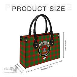 Scottish Middleton Modern Tartan Leather Bag for Women with Family Crest Scottish Plaid Tartan Plaid - ScotsTee - scotstee.com