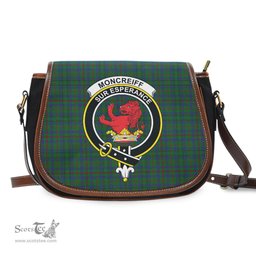 Scottish Moncrieff of Atholl Tartan Saddle Crossbody Bag with Family Crest Scottish Plaid Tartan Plaid - ScotsTee - scotstee.com