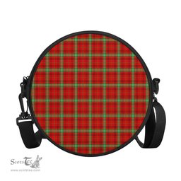 Scottish Morrison Red Modern Tartan Round Crossbody Bags - Round Purse Scottish Plaid Tartan Plaid - ScotsTee - scotstee.com