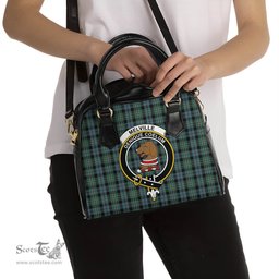 Scottish Melville Tartan Shoulder Handbags with Family Crest Scottish Plaid Tartan Plaid - ScotsTee - scotstee.com