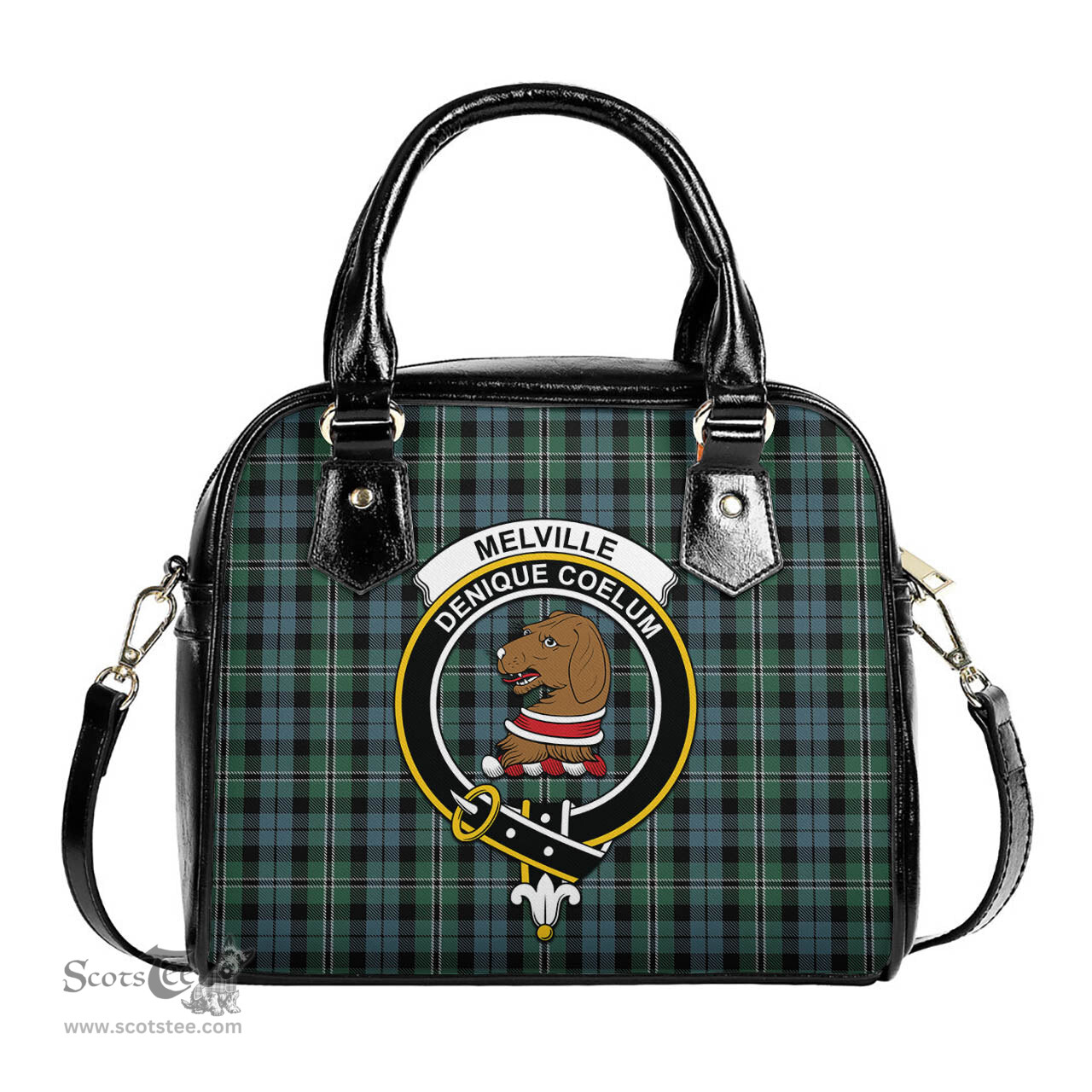 Scottish Melville Tartan Shoulder Handbags with Family Crest Scottish Plaid Tartan Plaid - ScotsTee - scotstee.com