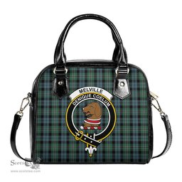 Scottish Melville Tartan Shoulder Handbags with Family Crest Scottish Plaid Tartan Plaid - ScotsTee - scotstee.com