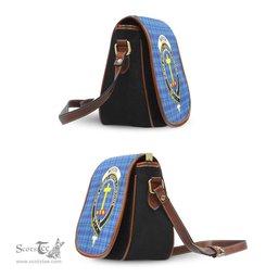 Scottish Mercer Modern Tartan Saddle Crossbody Bag with Family Crest Scottish Plaid Tartan Plaid - ScotsTee - scotstee.com
