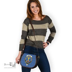 Scottish Mercer Modern Tartan Saddle Crossbody Bag with Family Crest Scottish Plaid Tartan Plaid - ScotsTee - scotstee.com