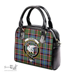 Scottish Norvel Tartan Shoulder Handbags with Family Crest Scottish Plaid Tartan Plaid - ScotsTee - scotstee.com