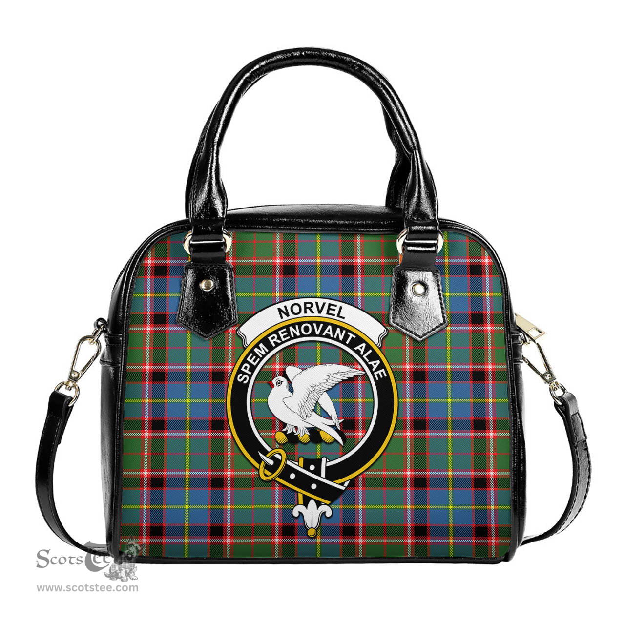Scottish Norvel Tartan Shoulder Handbags with Family Crest Scottish Plaid Tartan Plaid - ScotsTee - scotstee.com