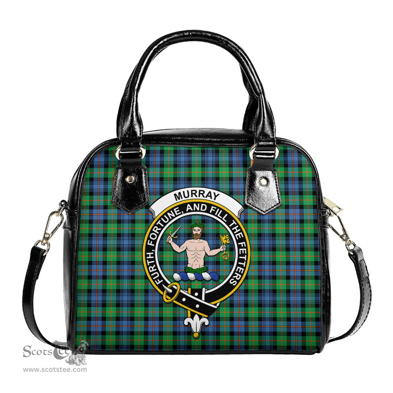 Scottish Murray of Atholl Ancient Tartan Shoulder Handbags with Family Crest Scottish Plaid Tartan Plaid - ScotsTee - scotstee.com