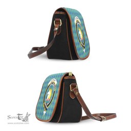 Scottish Oliphant Ancient Tartan Saddle Crossbody Bag with Family Crest Scottish Plaid Tartan Plaid - ScotsTee - scotstee.com