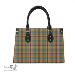 Scottish Ottawa Canada Tartan Leather Bag for Women Scottish Plaid Tartan Plaid - ScotsTee - scotstee.com