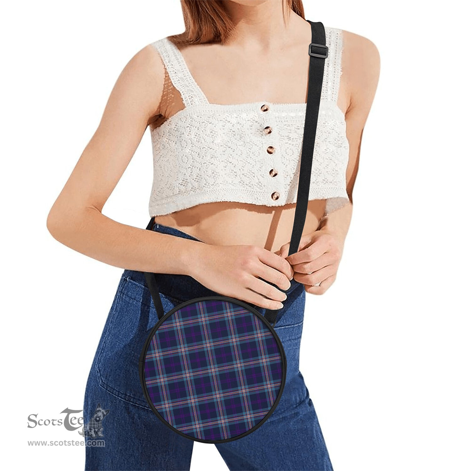 Scottish Nevoy Tartan Round Crossbody Bags - Round Purse Scottish Plaid Tartan Plaid - ScotsTee - scotstee.com