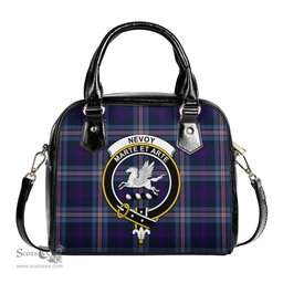 Scottish Nevoy Tartan Shoulder Handbags with Family Crest Scottish Plaid Tartan Plaid - ScotsTee - scotstee.com