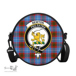 Scottish Newton Tartan Round Crossbody Bags - Round Purse with Family Crest Scottish Plaid Tartan Plaid - ScotsTee - scotstee.com