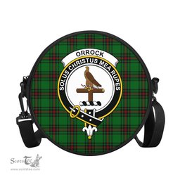 Scottish Orrock Tartan Round Crossbody Bags - Round Purse with Family Crest Scottish Plaid Tartan Plaid - ScotsTee - scotstee.com
