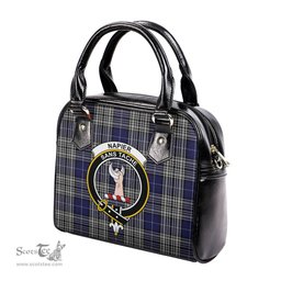 Scottish Napier Tartan Shoulder Handbags with Family Crest Scottish Plaid Tartan Plaid - ScotsTee - scotstee.com