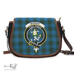 Scottish Murray of Elibank Tartan Saddle Crossbody Bag with Family Crest Scottish Plaid Tartan Plaid - ScotsTee - scotstee.com