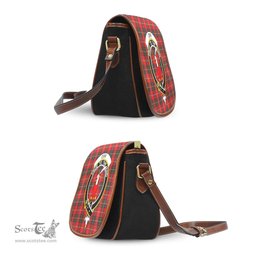 Scottish Orr Tartan Saddle Crossbody Bag with Family Crest Scottish Plaid Tartan Plaid - ScotsTee - scotstee.com