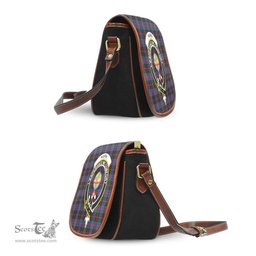 Scottish Nairn Tartan Saddle Crossbody Bag with Family Crest Scottish Plaid Tartan Plaid - ScotsTee - scotstee.com