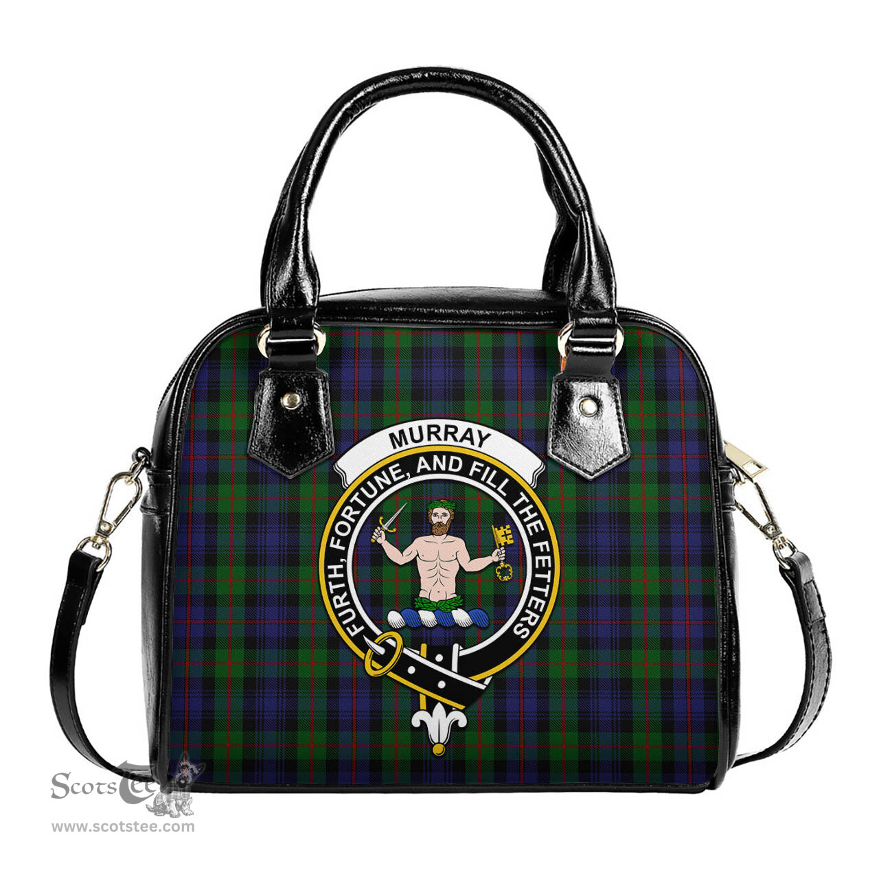 Scottish Murray of Atholl Tartan Shoulder Handbags with Family Crest Scottish Plaid Tartan Plaid - ScotsTee - scotstee.com