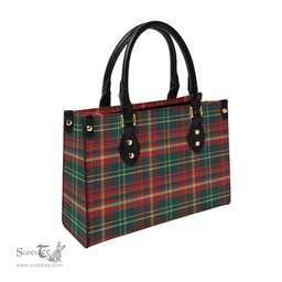 Scottish New Brunswick Province Canada Tartan Leather Bag for Women Scottish Plaid Tartan Plaid - ScotsTee - scotstee.com