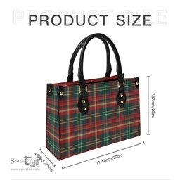 Scottish New Brunswick Province Canada Tartan Leather Bag for Women Scottish Plaid Tartan Plaid - ScotsTee - scotstee.com
