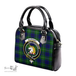 Scottish Oliphant Modern Tartan Shoulder Handbags with Family Crest Scottish Plaid Tartan Plaid - ScotsTee - scotstee.com