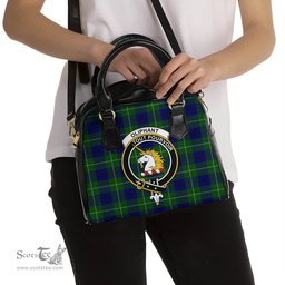 Scottish Oliphant Modern Tartan Shoulder Handbags with Family Crest Scottish Plaid Tartan Plaid - ScotsTee - scotstee.com