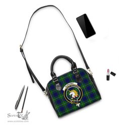 Scottish Oliphant Modern Tartan Shoulder Handbags with Family Crest Scottish Plaid Tartan Plaid - ScotsTee - scotstee.com