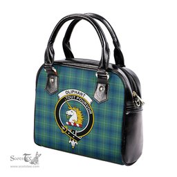 Scottish Oliphant Ancient Tartan Shoulder Handbags with Family Crest Scottish Plaid Tartan Plaid - ScotsTee - scotstee.com