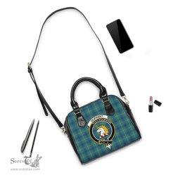 Scottish Oliphant Ancient Tartan Shoulder Handbags with Family Crest Scottish Plaid Tartan Plaid - ScotsTee - scotstee.com