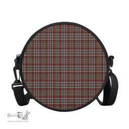 Scottish Nicolson Hunting Weathered Tartan Round Crossbody Bags - Round Purse Scottish Plaid Tartan Plaid - ScotsTee - scotstee.com