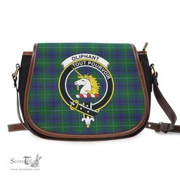 Scottish Oliphant Tartan Saddle Crossbody Bag with Family Crest Scottish Plaid Tartan Plaid - ScotsTee - scotstee.com