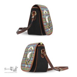 Scottish Norvel Tartan Saddle Crossbody Bag with Family Crest Scottish Plaid Tartan Plaid - ScotsTee - scotstee.com