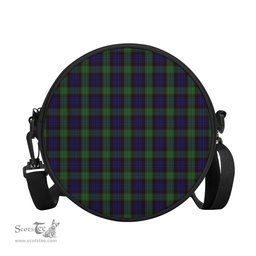 Scottish Nicolson Green Hunting Tartan Round Crossbody Bags - Round Purse Scottish Plaid Tartan Plaid - ScotsTee - scotstee.com