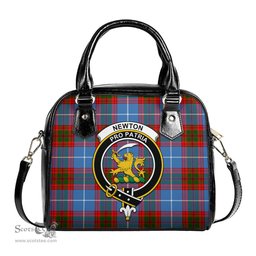 Scottish Newton Tartan Shoulder Handbags with Family Crest Scottish Plaid Tartan Plaid - ScotsTee - scotstee.com