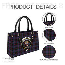 Scottish Nairn Tartan Leather Bag for Women with Family Crest Scottish Plaid Tartan Plaid - ScotsTee - scotstee.com