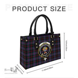 Scottish Nairn Tartan Leather Bag for Women with Family Crest Scottish Plaid Tartan Plaid - ScotsTee - scotstee.com